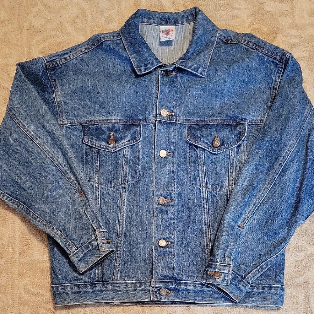 Unisex Blue Denim Jacket w/ Pepsi Logo